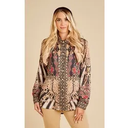 SCHIFFHAUER MUNICH® Bluse 1/1 Arm Hemdkragen Krempelfunktion figurumspielend