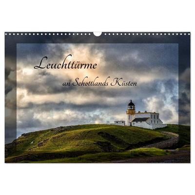 Leuchttürme an Schottlands Küsten (Wandkalender 2026 DIN A3 quer), CALVENDO Monatskalender