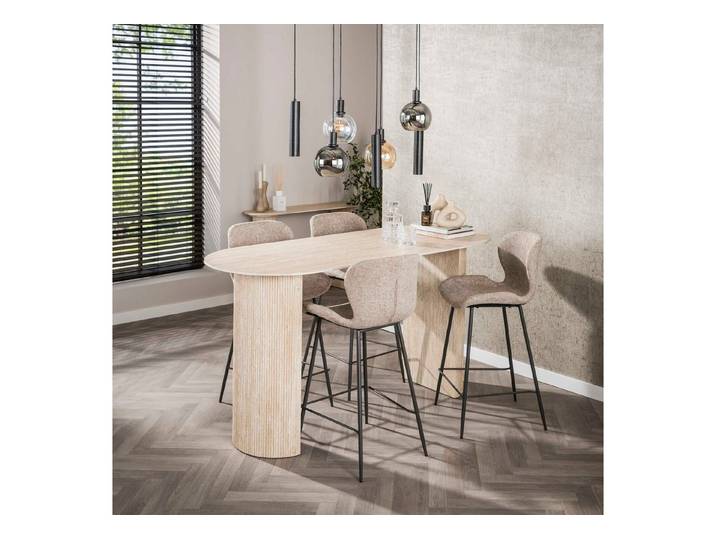 Sitheim® Bartisch Romano Arch flach oval 180cm / Keramik travertin