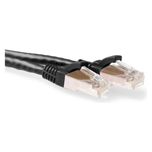 ACT Black 2 meter LSZH SFTP CAT6A patch cable snagless with RJ45 connectors (S/FTP, CAT6a, 2 m) (FB7902)