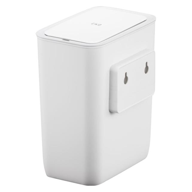 EKO Morandi Smart Sensor Wandmülleimer weiss 8 L zur Wandmontage, mit Sensorfunktion und Abfallbeute (8 l) (1999912069)