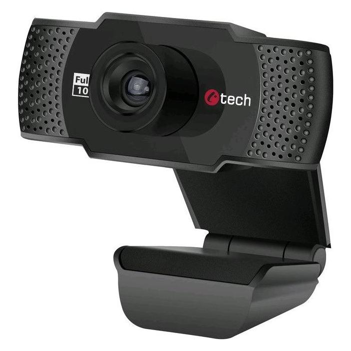 C-Tech Webkamera CAM-11FHD, 1080P, Mikrofon, Schwarz (CAM-11FHD)