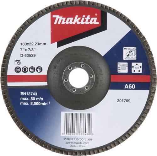 Makita D-63529 Fächerschleifscheibe Durchmesser 180mm Körnung (num)=60
