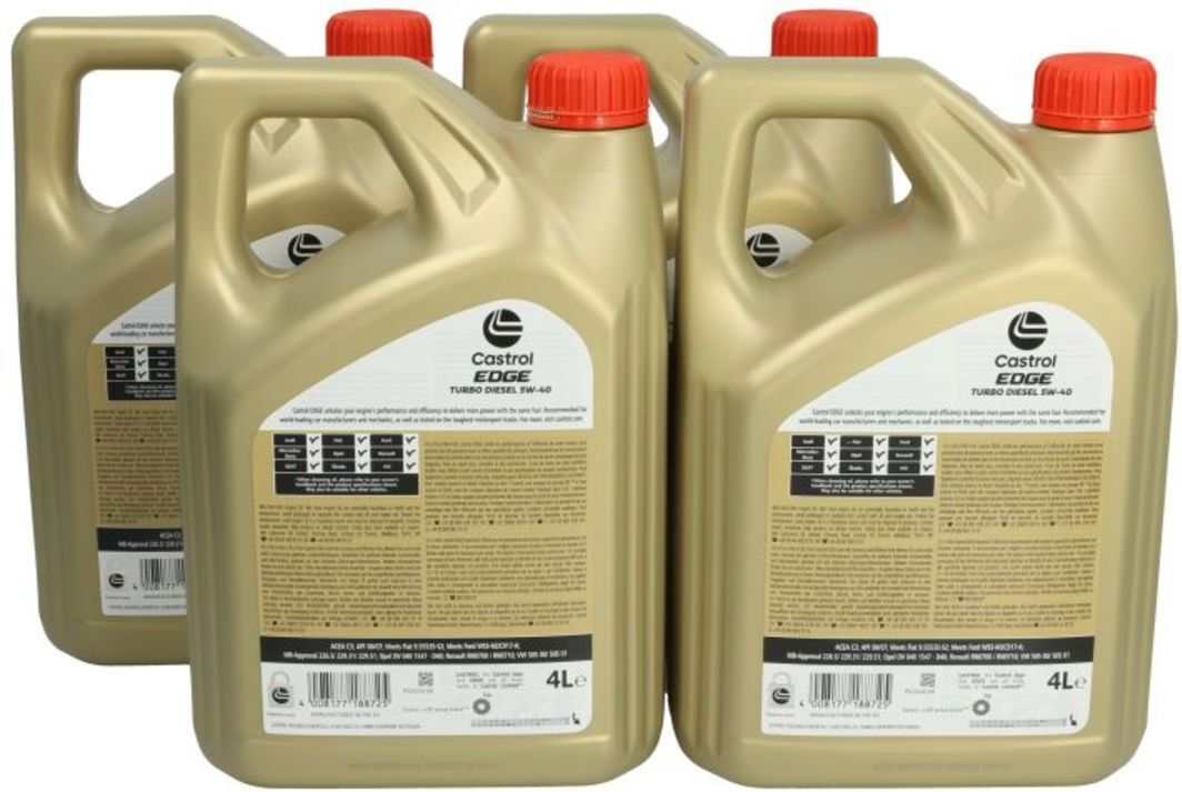 Motoröl CASTROL 463745 Edge Turbo Diesel 5W40 16L
