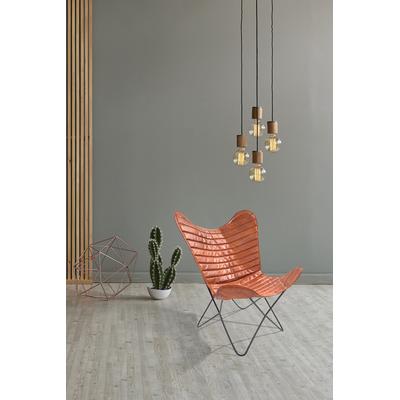 4-Fußstuhl KAYOOM "Schmetterling Stuhl Santiago, Schmetterlingsstuhl aus Leder", braun (cognac), B:71cm H:89cm T:78cm, Leder / Eisen, Stühle, pflegeleicht, hochwertig, hochwertig verarbeitet, hoher Sitzkomfort