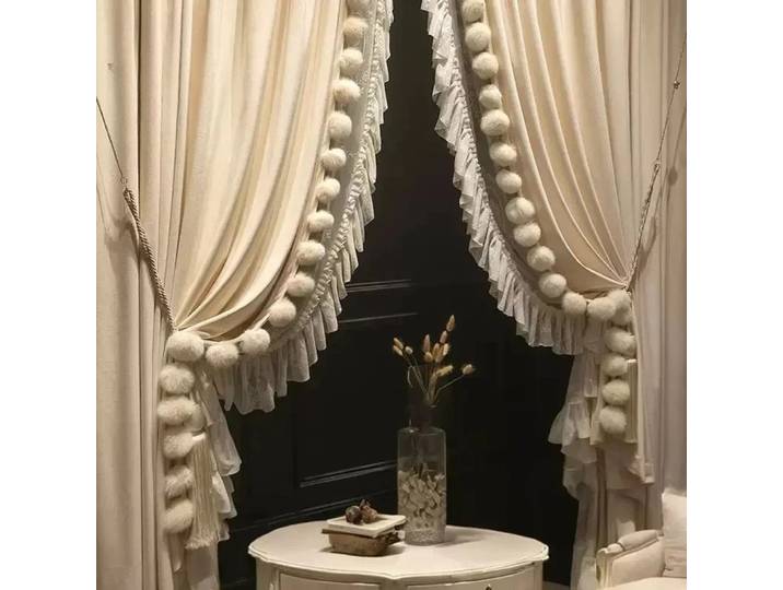 Rideaux occultants épais en dentelle Champagne, personnalisés, pour salon, chambre à coucher, fenêtre française, balcon, rideaux de confidentialité thermiques