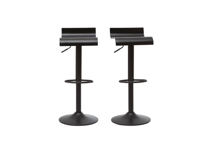 Design-Barhocker schwarz (2er-Set) SURF