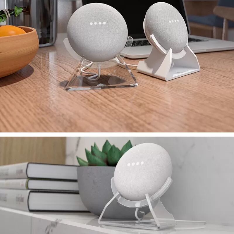 INF Vertikaler Ständer kompatibel mit Nest Mini - Transparenter Acryl Lautsprecherhalter