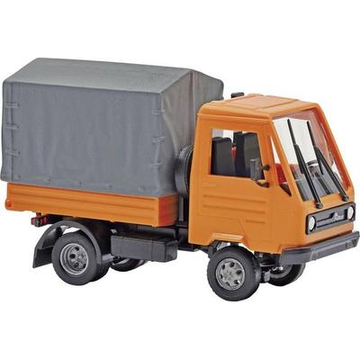 Busch 42253 H0 LKW Modell Multicar M26 mit Pritsche/Plane, Orange