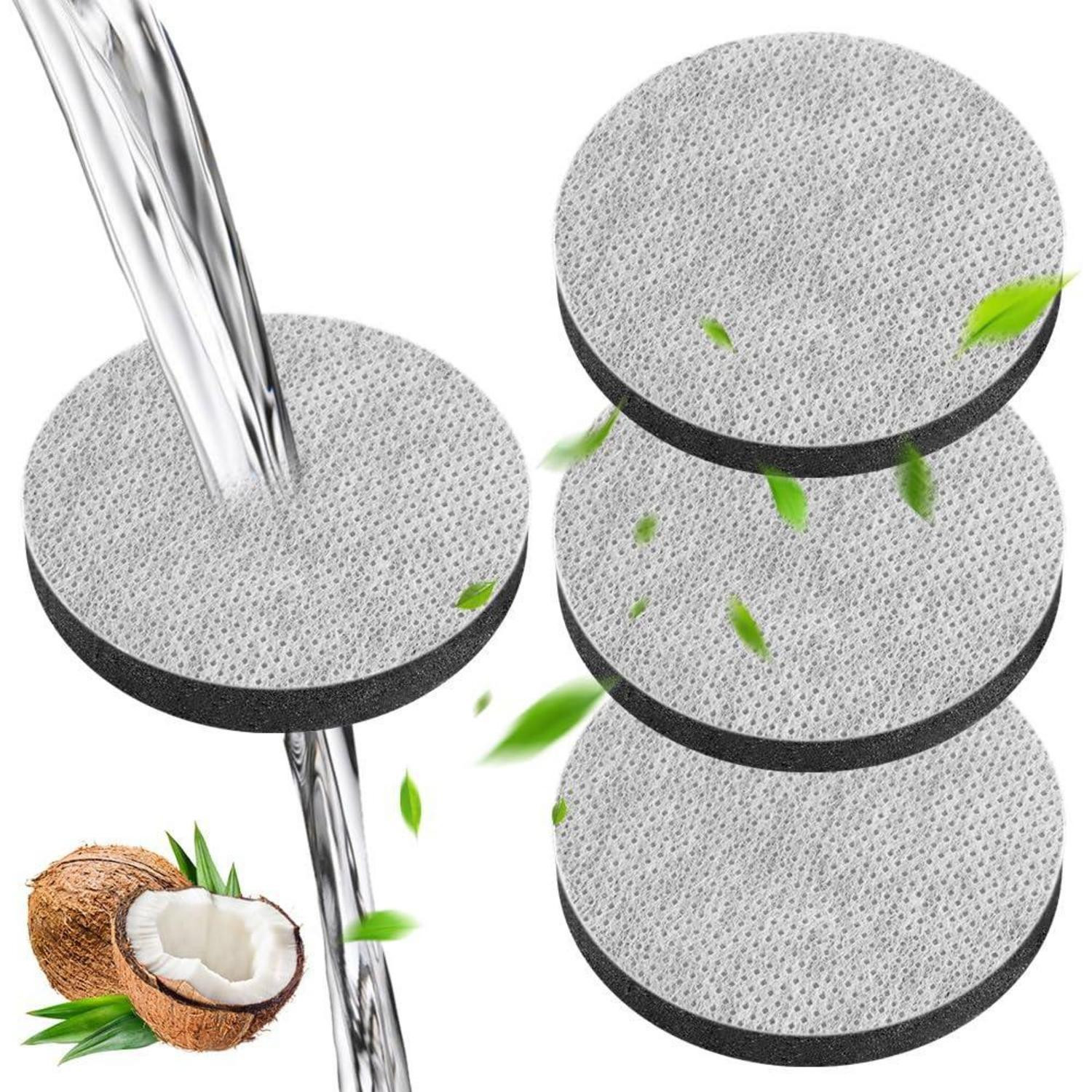 OFFCUP Waterfilter MicroDisc 4-pack voor Brita Fill & Go, vermindert chloor en smaakstoffen