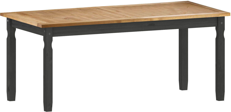 Lily Manor Pine Solid Wood Dining Table Charcoal