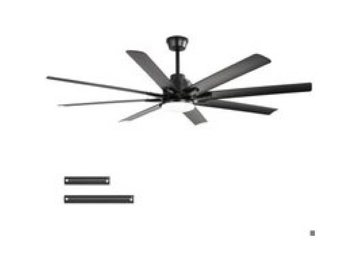 Lustre ventilateur 52 pouces avec éclairage dimmable 8 pales ABS et télécommande fournie