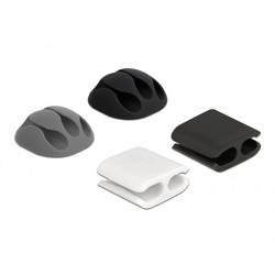 Delock Kabel-Halteclips Kunststoff Schwarz, Grau (Ø x H) 35 mm x 12 mm 4 St. 18394