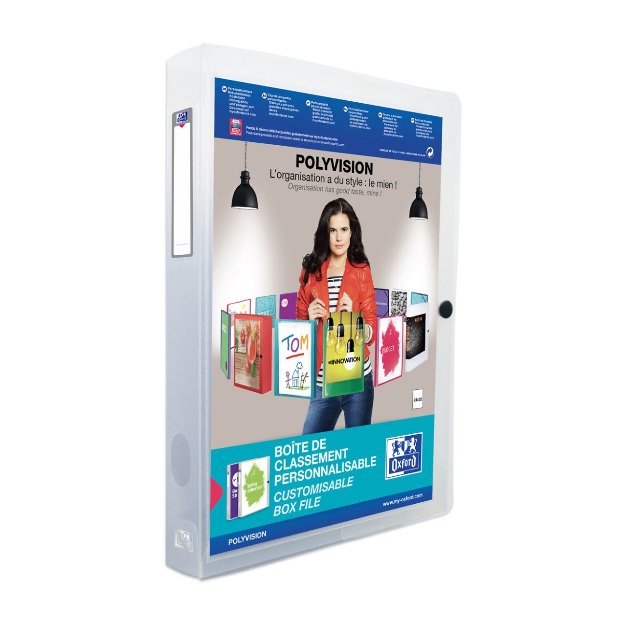 OXFORD Heftbox Polyvision 4,0 cm transparent