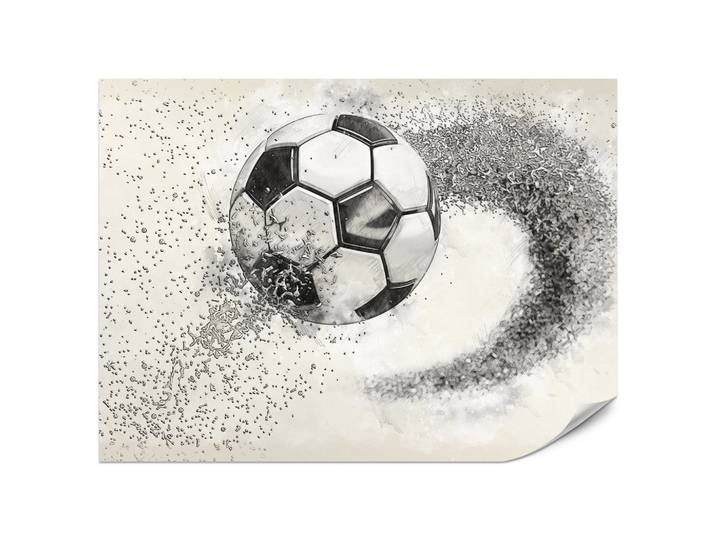 FOTOTAPETE für Kinderzimmer Abstrakter Sand Fußball Sport 200x140