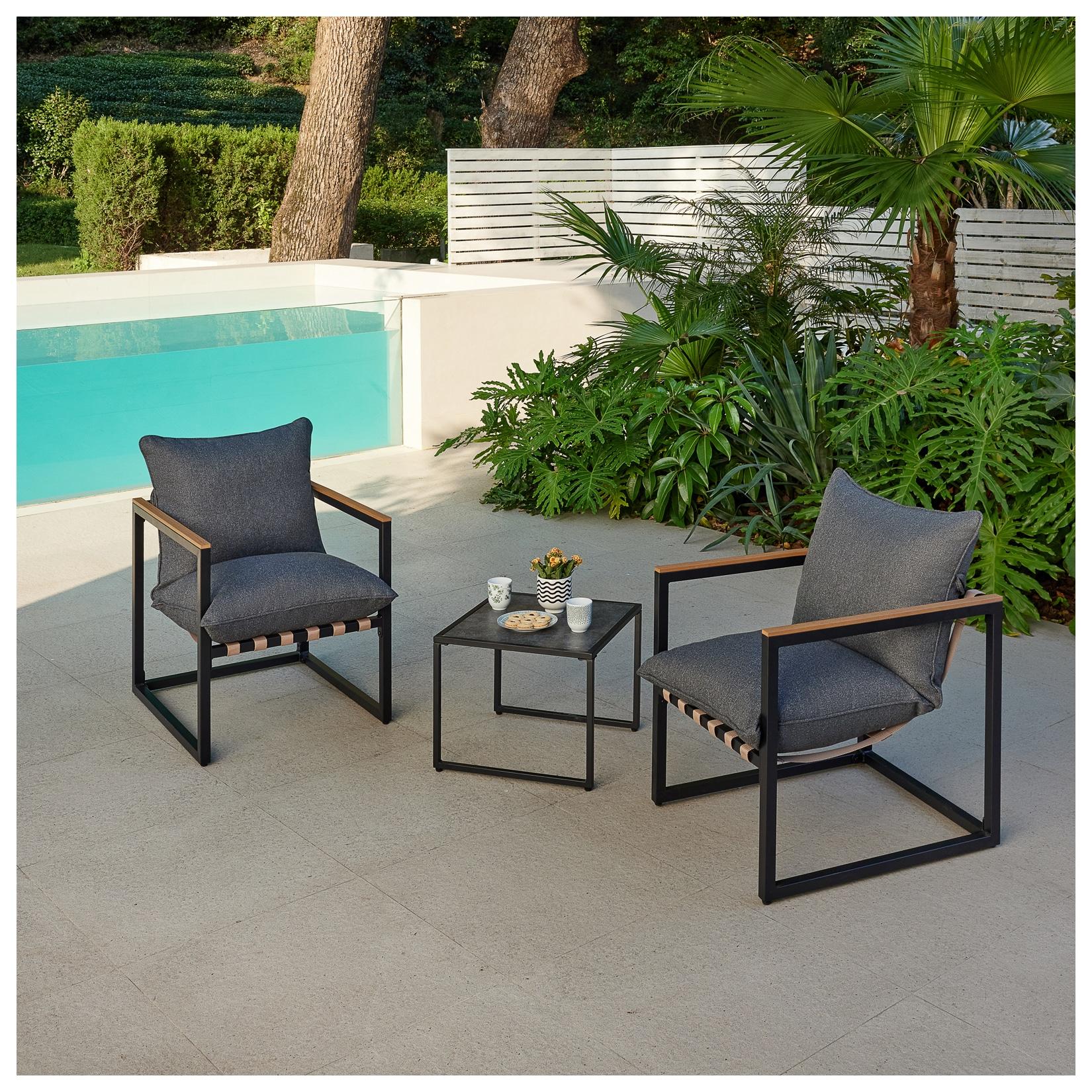 HTI-Living Gartensitzgruppe 2 Stühle und Tisch