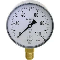 Kapselfedermanometer KP 100.8 1/2" rad. 0-160 mbar