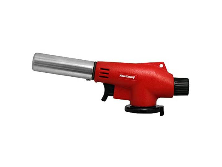 Bunsenbrander Soldeerbrander Vulcano gasbrander gasaansteker soldeerlamp met piëzo-ontsteking voor gaspatronen (soldeerbrander zonder cartridges)