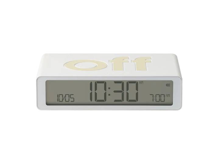 Wecker Flip, Lexon, weiss, Kunststoff