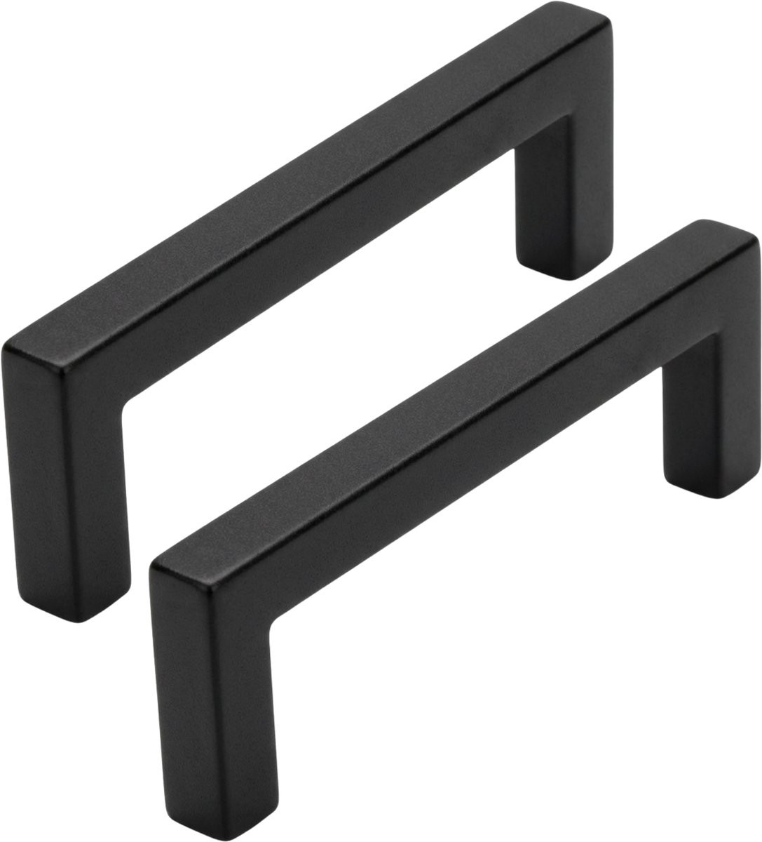 MJM Dallas Meubelgreep Mat Zwart RVS 64mm - 2 stuks inclusief schroeven