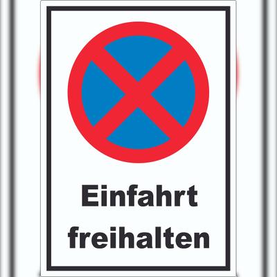 HB-Druck Parken verboten Einfahrt freihalten Aufkleber A0 (841x1189mm)