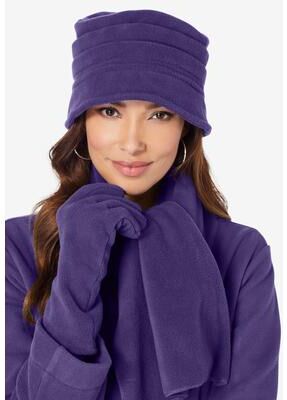 Women's Fleece Hat by Accessories For All in Midnight Violet