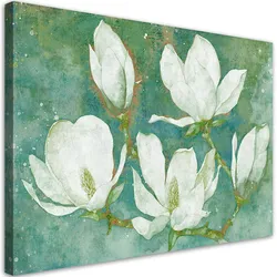 WANDBILD blühende magnolien abstrakt