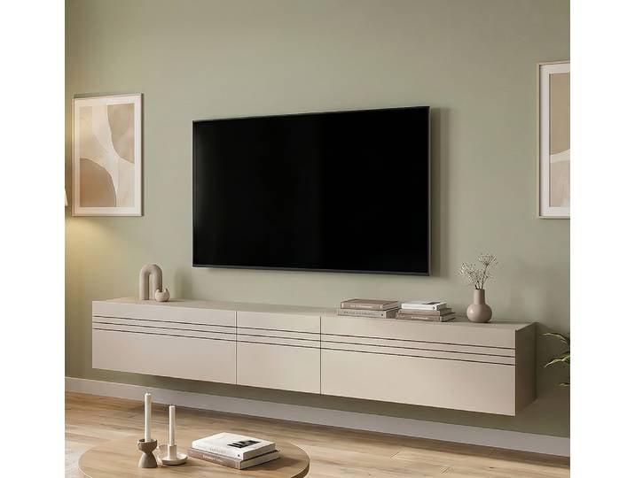 Lowboard TV-Board Beach 1 , 3-teilig , Kaschmir