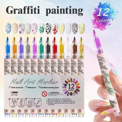 Discount Dollar Deals Colors Acrylic Paint Pen Set, Nail Point Graffiti Dotting Pen, Drawing Painting Markers For DIY Nail Art, Manicure Tools Colors Acrylic Paint Pen Set, Nail Point Graffiti Dotting Pen, Drawing Painting Markers For DIY Nail Art, Manicu