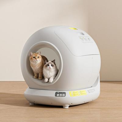 Uplift Essentials 78L Extra Large Fully Enclosed Smart Self Cleaning Litter Box white Without Pedal