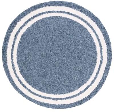 SAFAVIEH Calico Shag Hillechien Border 1.5-inch Thick Rug