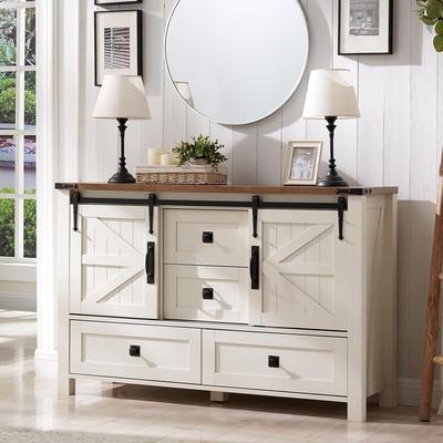 afulyperfllc Farmhouse Dresser, Chest of Drawer, Dresser TV Stand, Storage Dresser