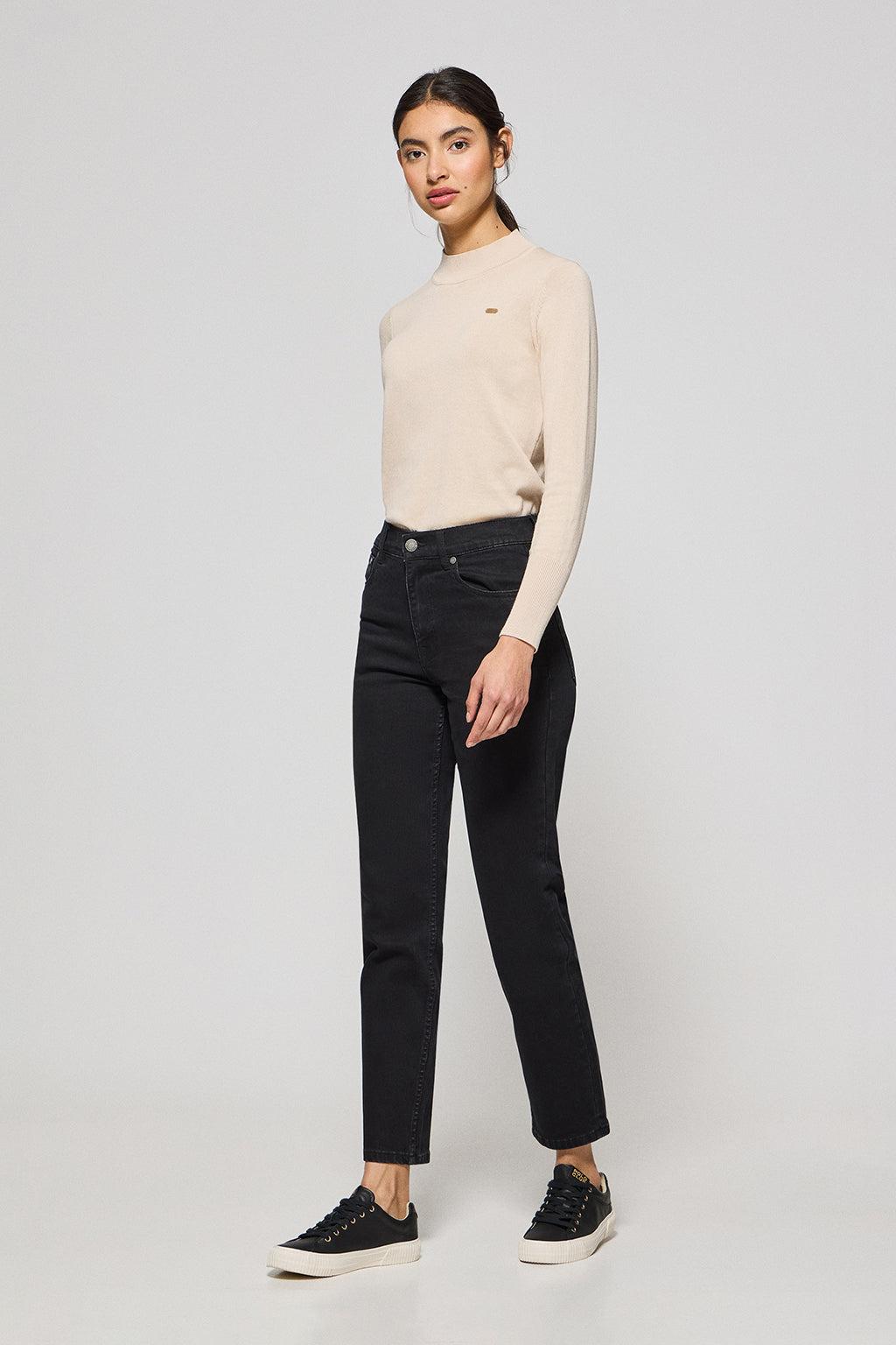 Jeanshose Telma schwarz mit Polo Club Details