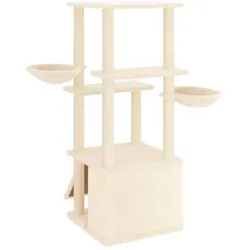 vidaXL Lavenus (133 cm, Creme), Katzenbaum