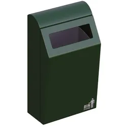 BINsystem Basic BIN 50 L grün VB 711499 robuster Außenabfalleimer, hochwertiger Stahl mit Inneneimer