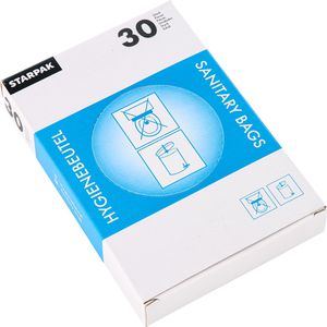 Papstar Hygienebeutel 12293, HB1, weiß, aus Folie, 30 Beutel