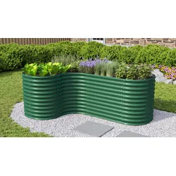 Vitavia Erweiterung "Curve" für Hochbeet Terra Basic Höhe 86 cm seegrasgrün