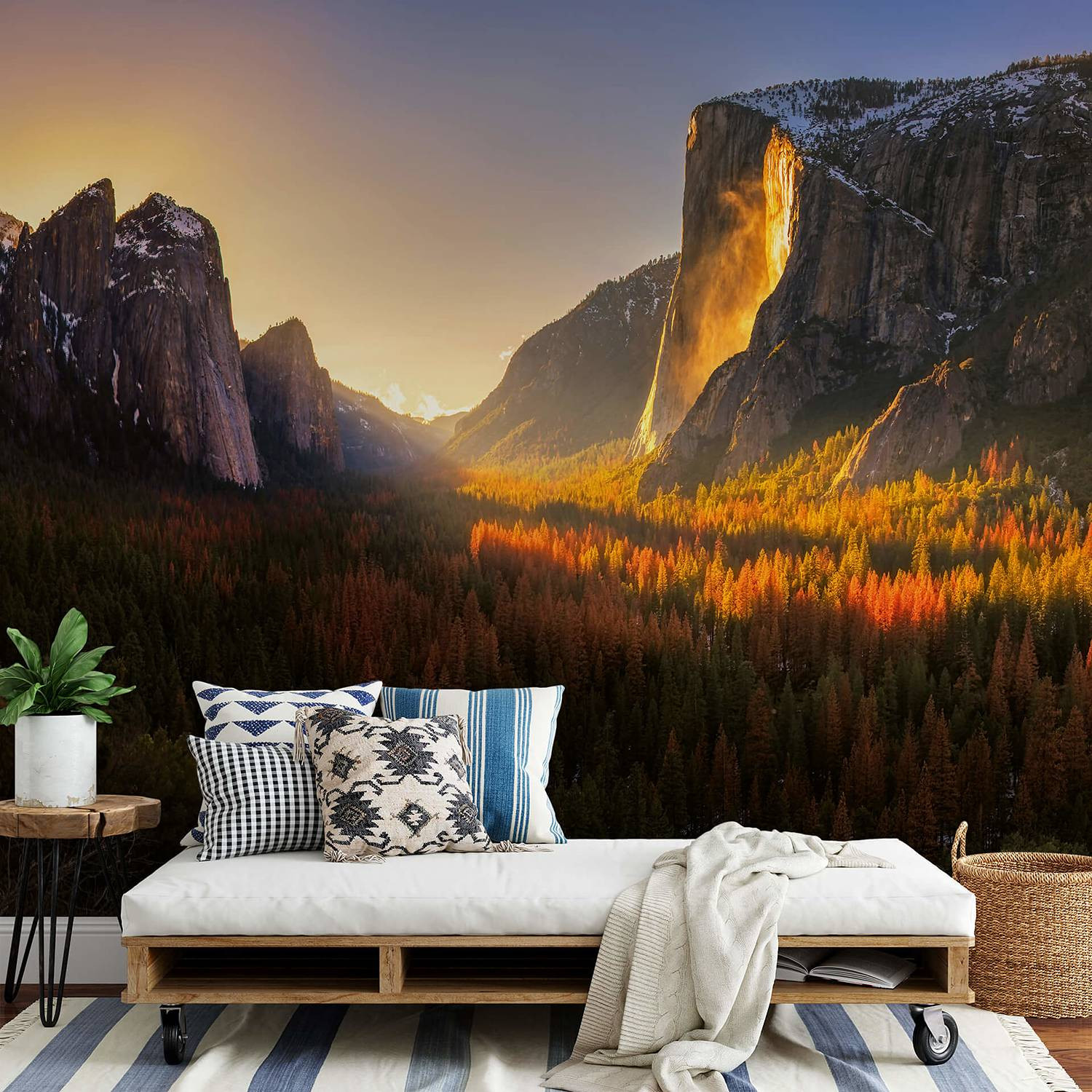 home24 Fotobehang Yosemite National Park Landscape Multicolour