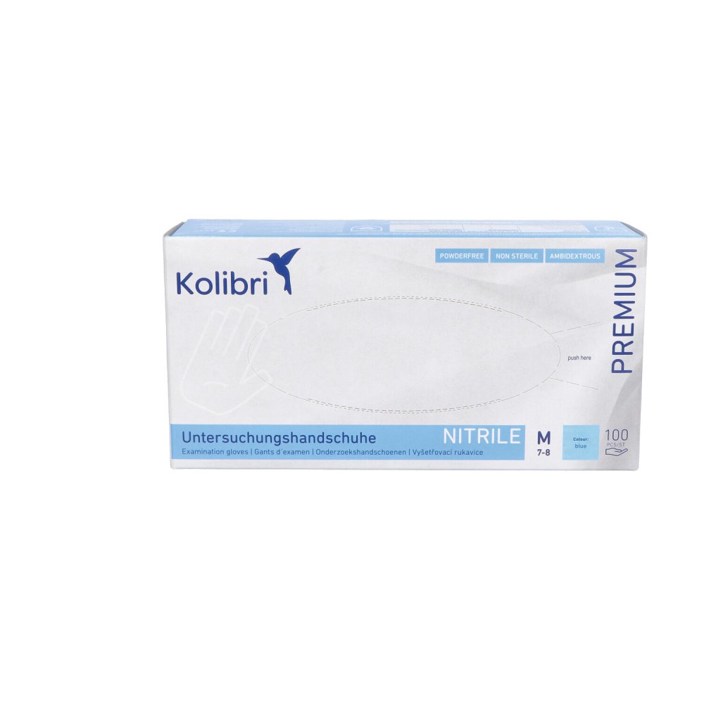 Igefa Handelsgesellschaft mbH&Co.KG Kolibri Premium U.hands.nitril unsteril pf M blau 15198999