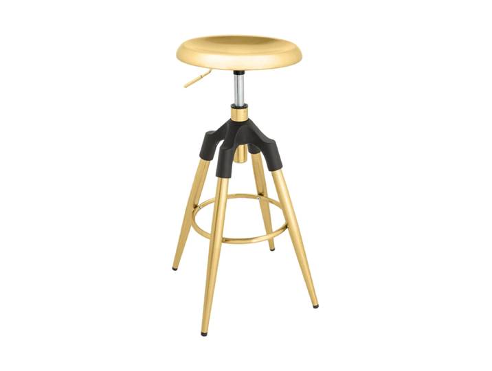 Höhenverstellbarer Barhocker „Industrial“ Gold Invicta Interiors