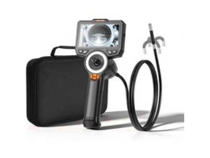 VEVOR Caméra Endoscopique 360° 4 Voies Endoscope 1080p Caméra Inspection pour Canalisation Automobile, avec Éclairage, Sonde IP67 8 mm, Écran IPS HD 4,5 pouces, Câble Serpent Flexible 1,5 m, Zoom 8x