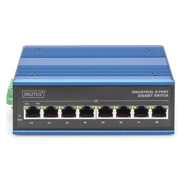 Digitus Industrieller 8-Port Gigabit PoE Switch (8 Ports) (DN-651121)