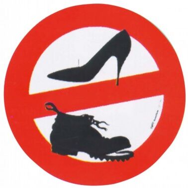 HiNelson Segnali adesivi Divieto scarpe Ø mm. 150.