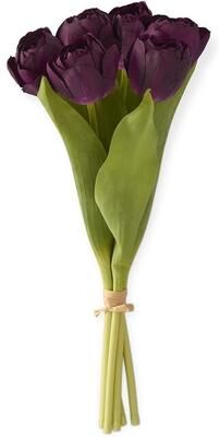 Classic Touch "13"" Real Touch Plum Tulip Bundle"