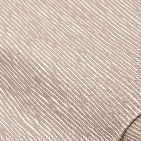 Reiner Baumwoll-Jersey Linien "Jola", taupe/weiß