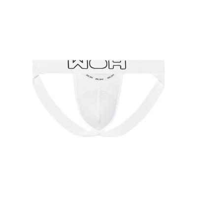 String WOH "Jockstrap Sexy Fun Jockstrap 1er Pack", Herren, Gr. S, weiß, Obermaterial: 95% Baumwolle CO. 5% Elasthan EL., Unterhosen String