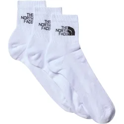 North Face, Unisex, Sportsocken, Multi Sport Cush Quarter Socks 3-Pack (35 - 37), Weiss