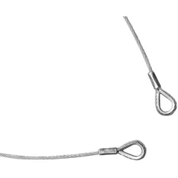 EUROLITE Stahlseil 1000x4mm silber mit Kausche