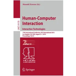 Human-Computer Interaction: Interaction Technologies, Fachbücher von Masaaki Kurosu