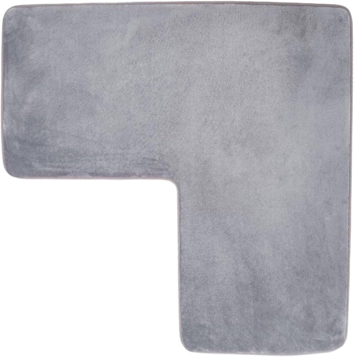 L-vormige Douchemat Grijs - Antislip Hoekmat voor de Badkamer - 80 x 80 cm